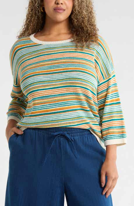 Knavock Stripe Cotton & Linen Sweater