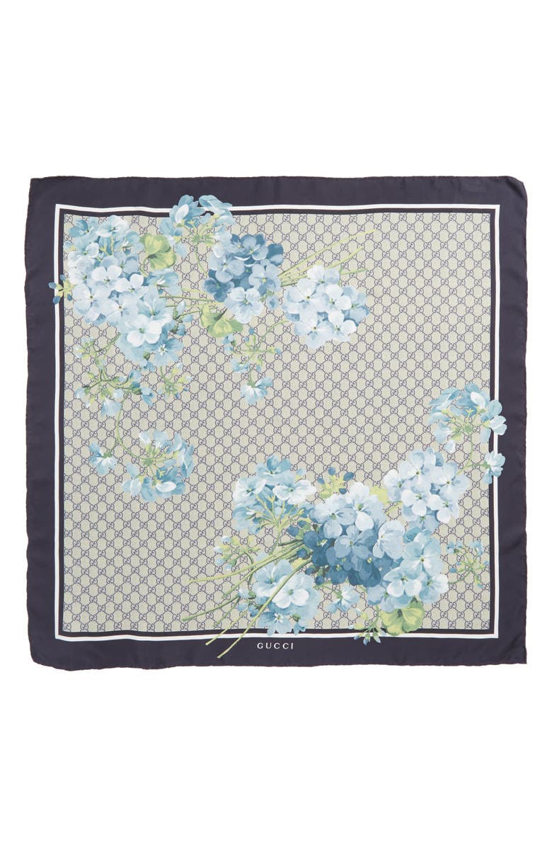 Gucci GG Blooms Foulard Scarf, Alternate, color, 