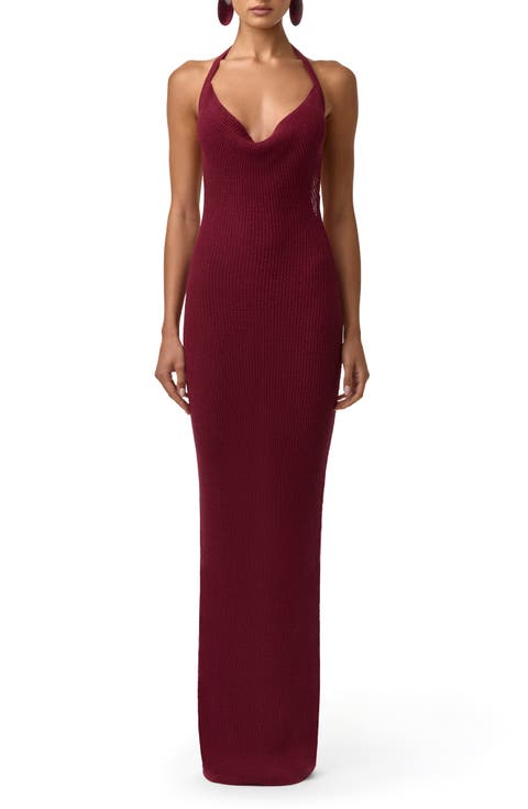 Knit Halter Maxi Dress