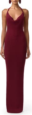Naked Wardrobe Knit Halter Maxi Dress
