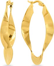 STEELTIME Twisted Hoop Earrings