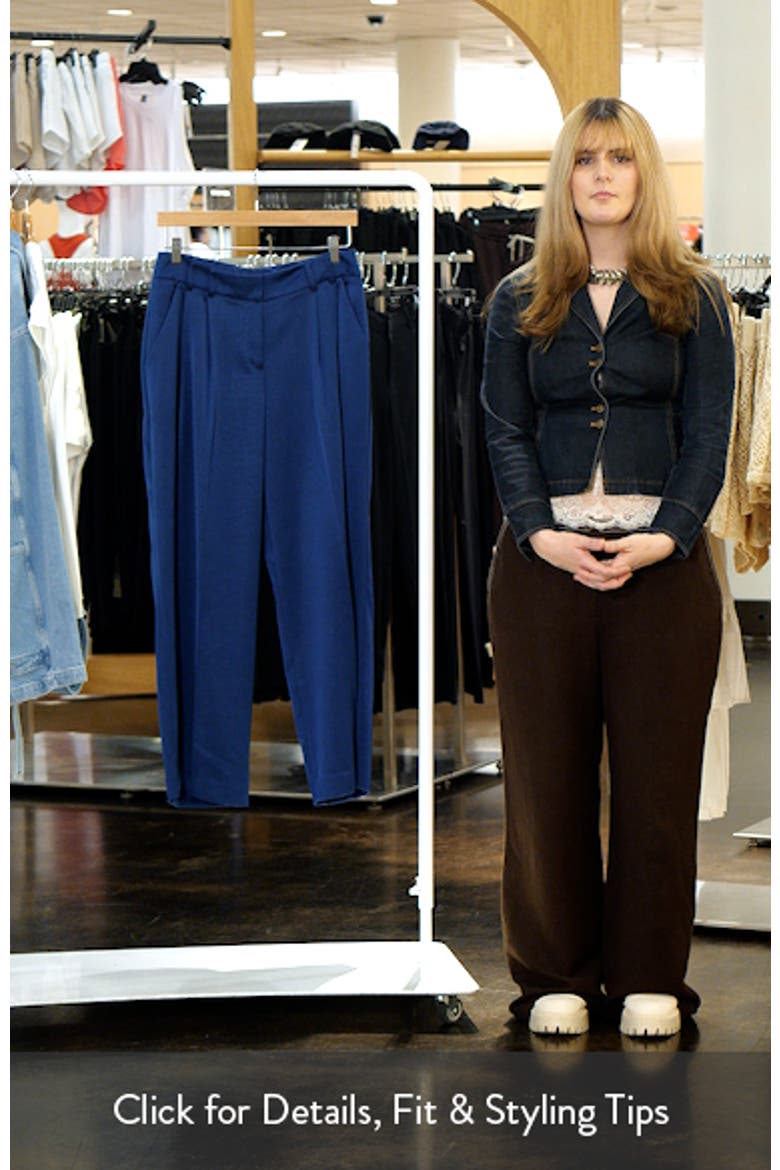 Pleated Wide Leg Satin Pants video