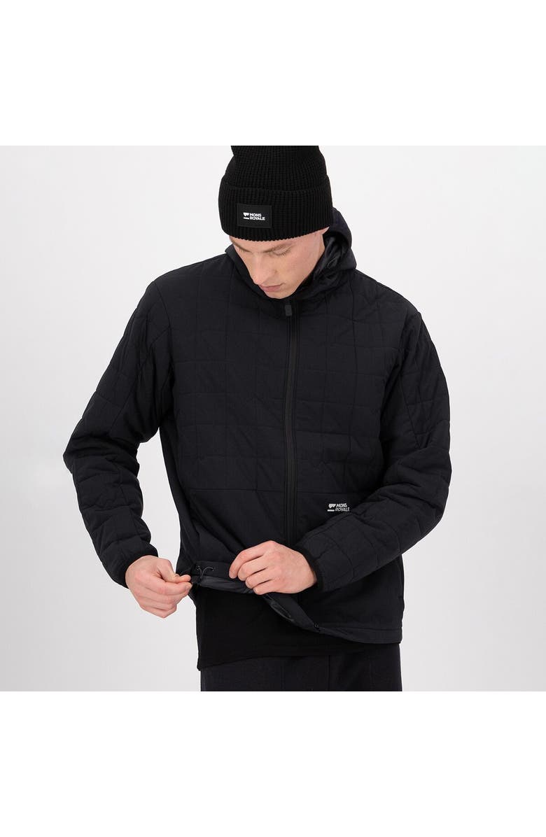 Mons Royale Canyon Merino Insulated Hooded Jacket - Men's, Alternate, color, Black