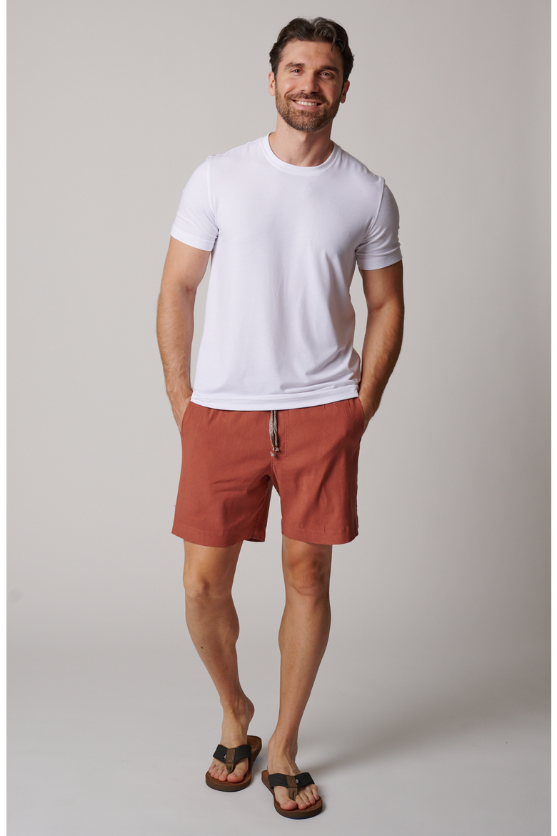 Laid Back Linen Short, Alternate, color, Copper