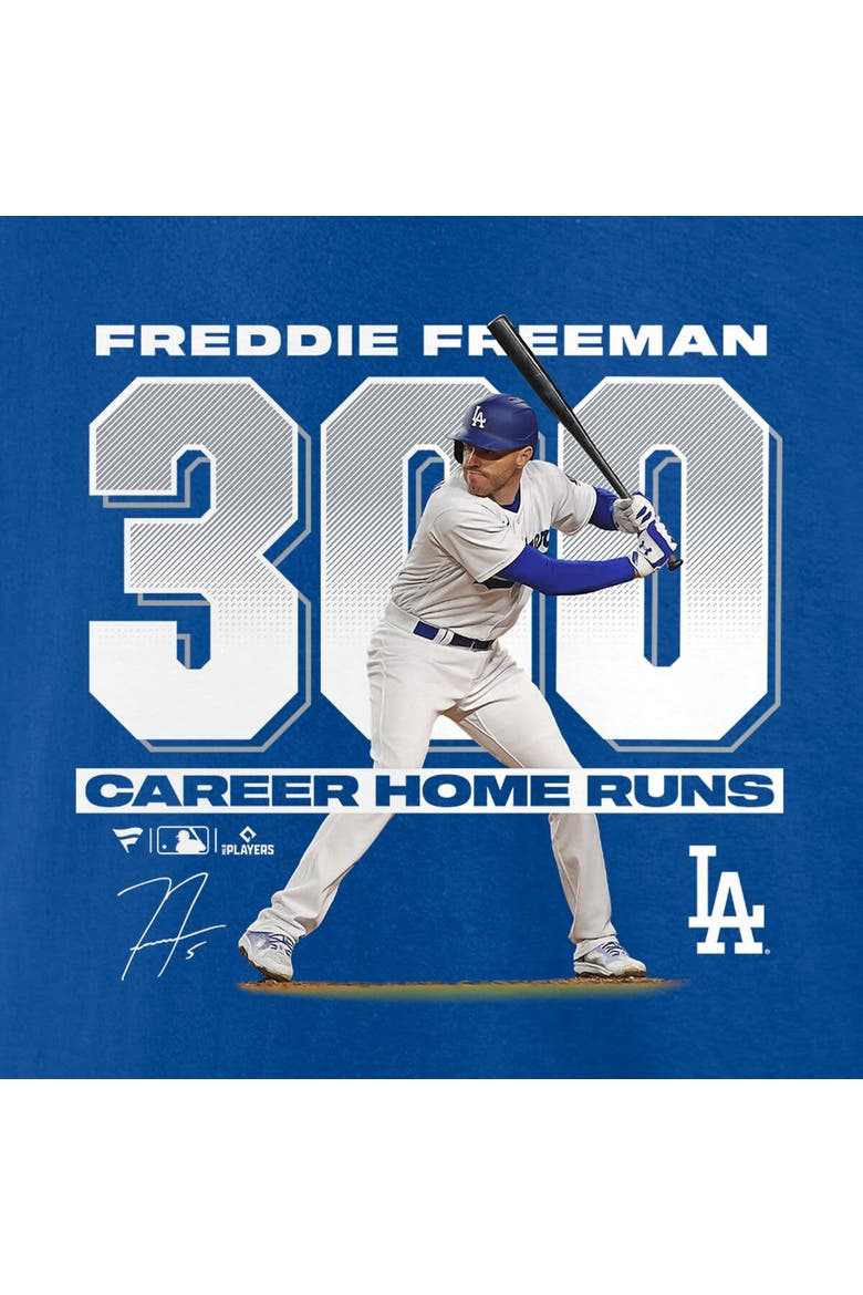 Men's Fanatics Branded Freddie Freeman Royal Los Angeles Dodgers 300 Career Home Runs T-Shirt, Alternate, color, Royal