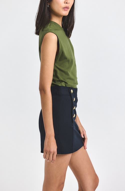 Derek Lam 10 Crosby Reyna Stretch Cotton Twill Sailor Miniskirt In Blue