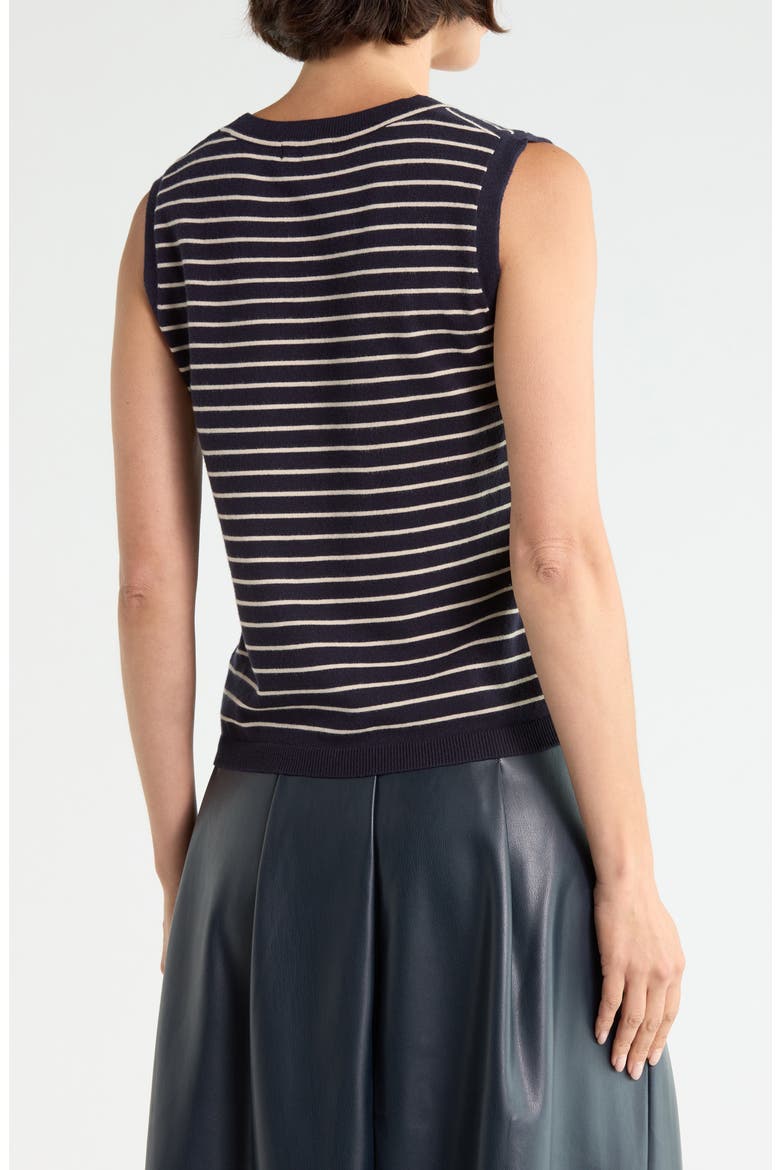 Striped Sweater Tank, Alternate, color, NAVY / BONE STRIPE