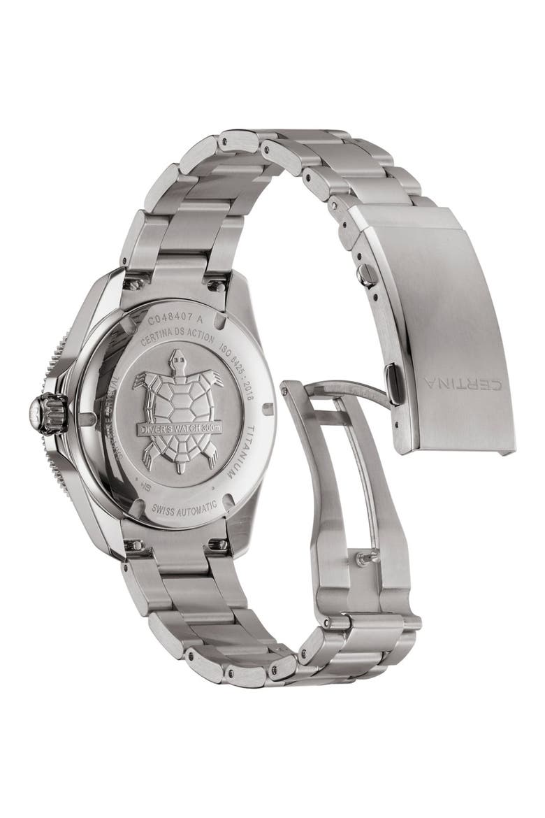 Bracelet Watch, 41mm, Alternate, color, TITANIUM / BLUE