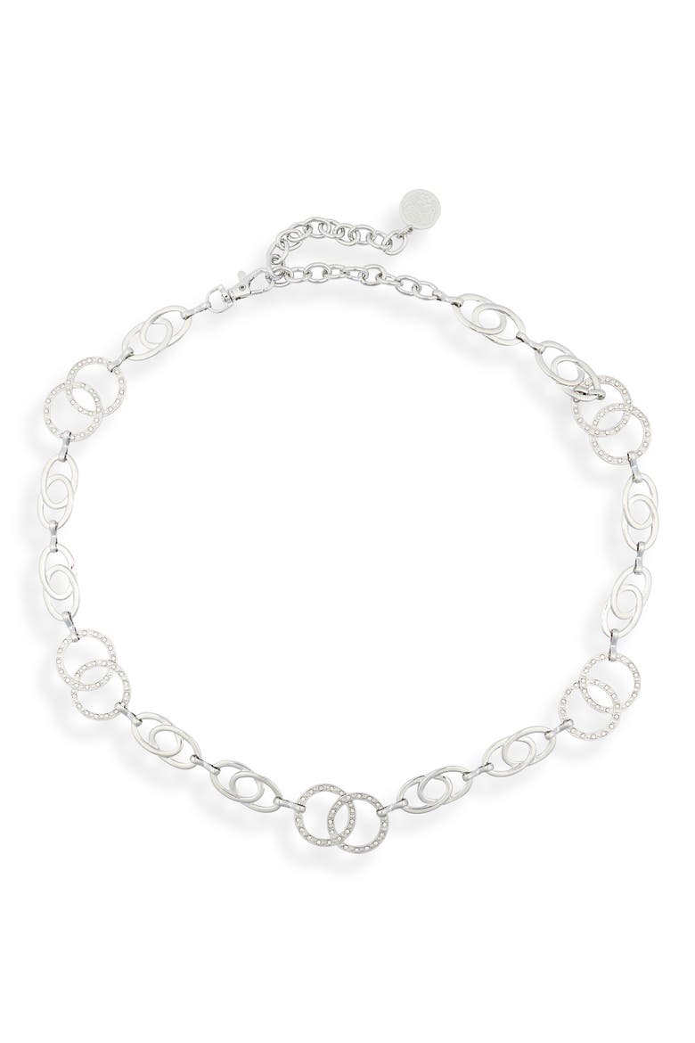 Double Circle Chain Link Belt, Main, color, SILVER