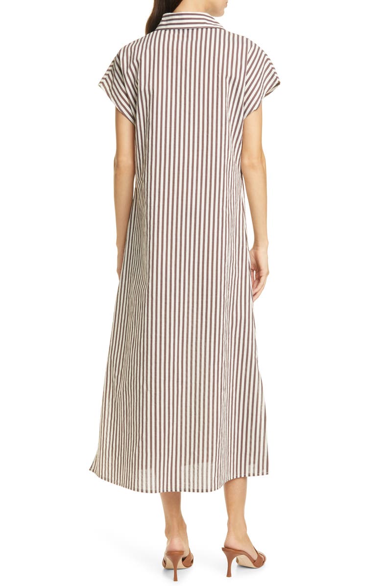 SEVENTY VENEZIA Seventy Striped Popover Midi Dress, Alternate, color,