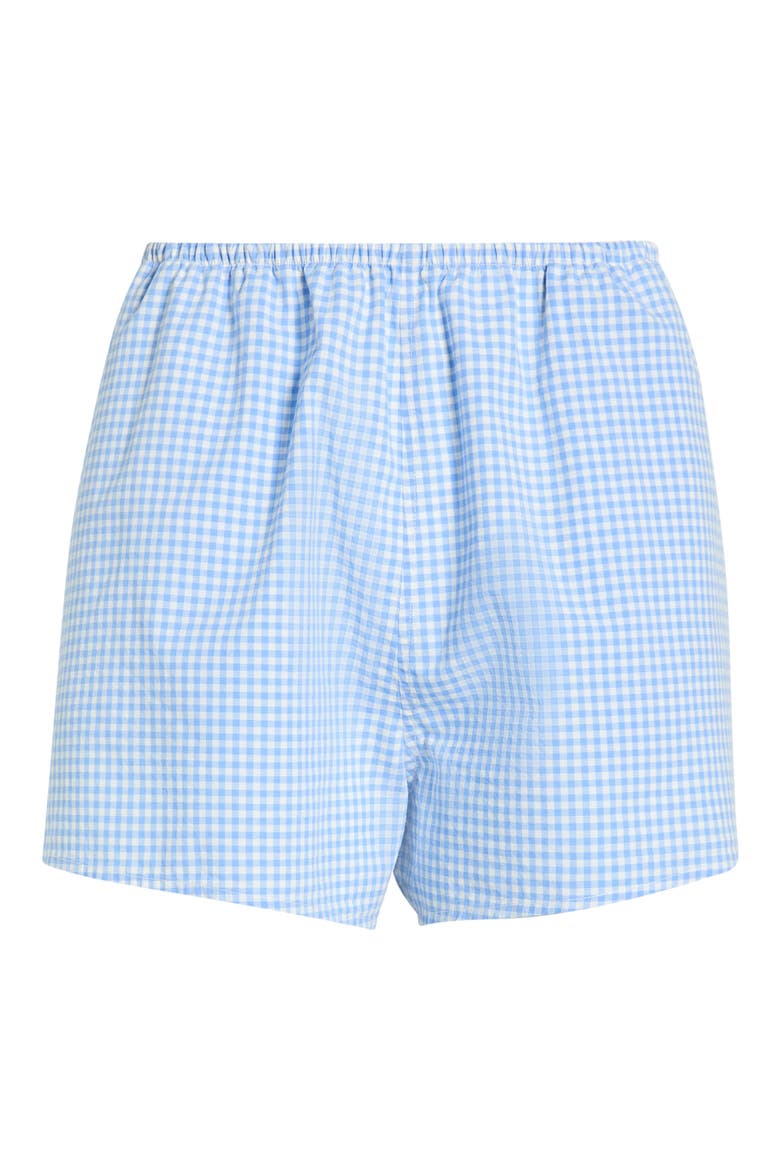 Gingham Cotton Sleep Shorts, Alternate, color, MARKET CHECK