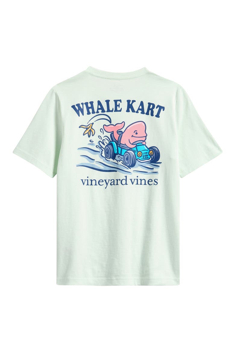 Kids' Whale Kart Pocket Graphic T-Shirt, Alternate, color, AQUA GLASS