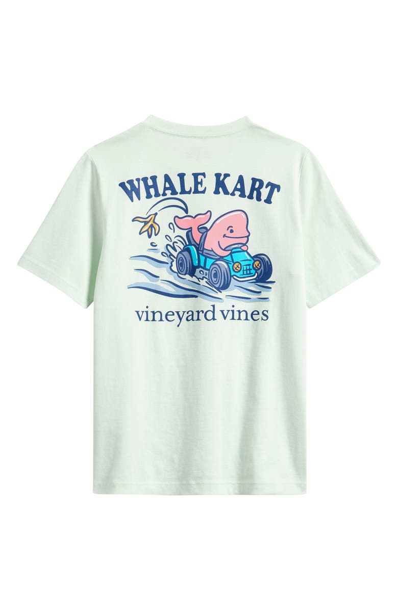 vineyard vines Kids' Whale Kart Pocket Graphic T-Shirt, Alternate, color, Aqua Glass