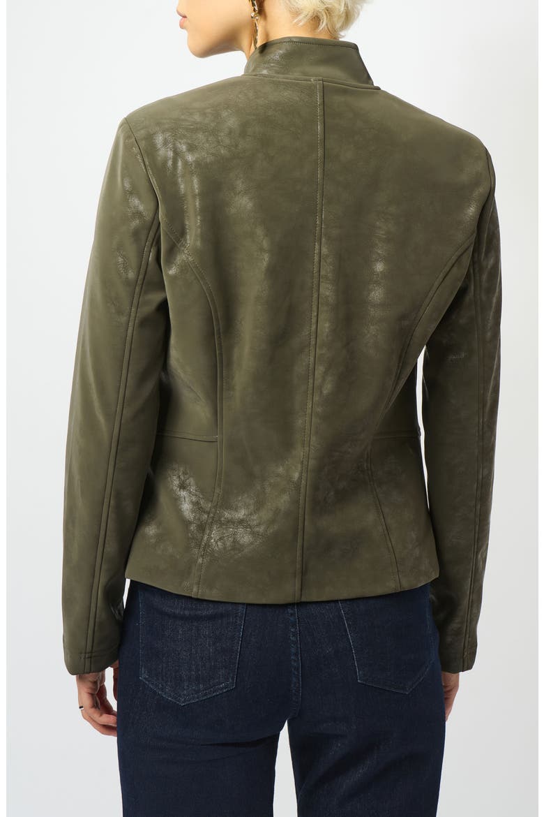 Faux Leather Moto Jacket, Alternate, color, AVOCADO