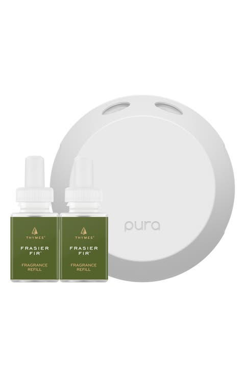 x Thymes Frasier Fir Pura 4 Smart Fragrance Diffuser & Refill Set