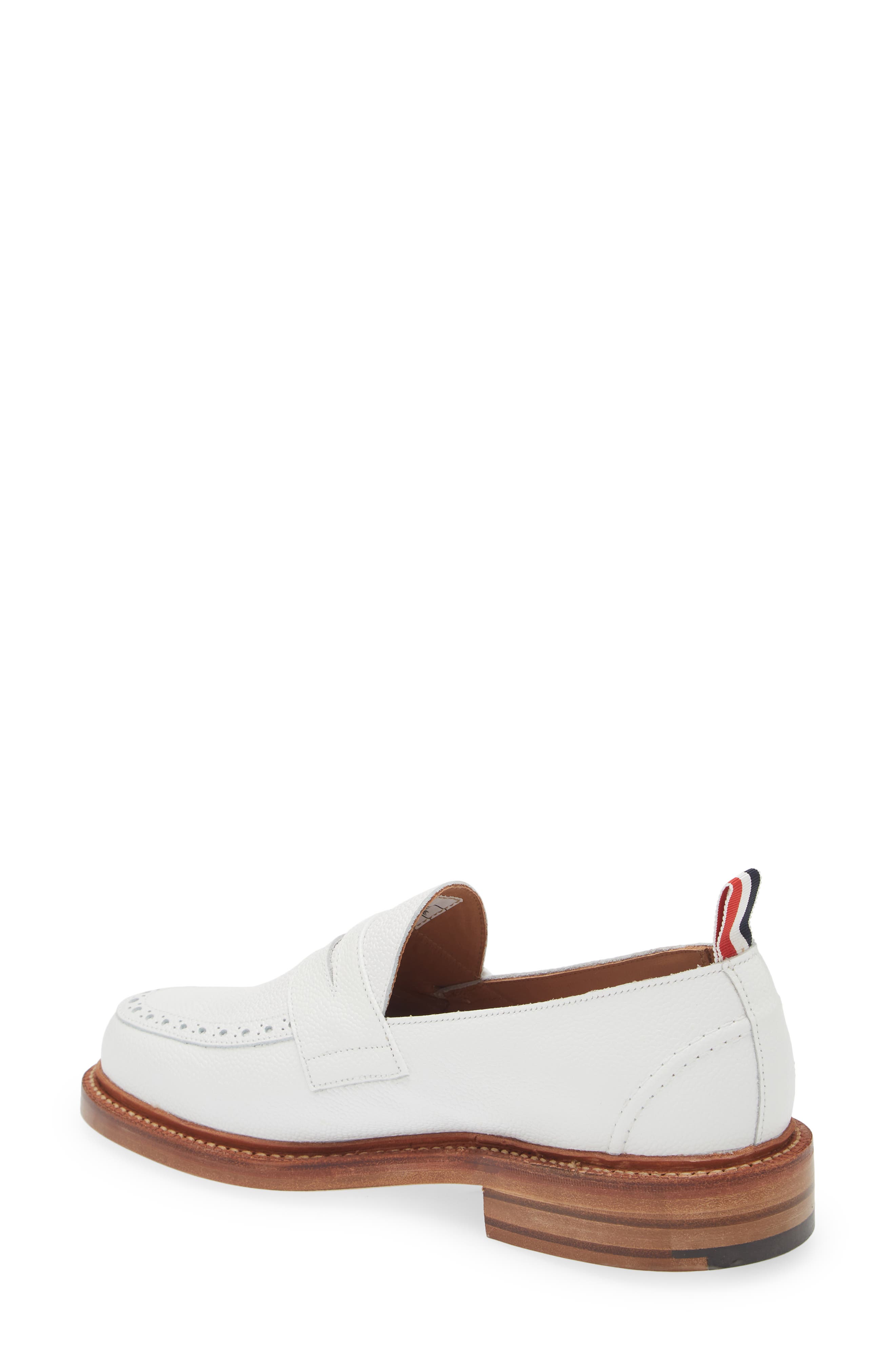 Thom Browne Brogued Leather Loafer, Alternate, color, 