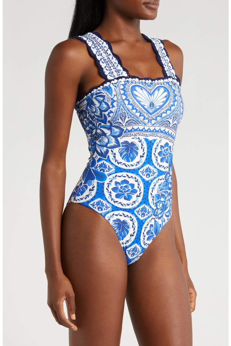 Tile Dream One-Piece Swimsuit, Alternate, color, TILE DREAM MULTICOLOR