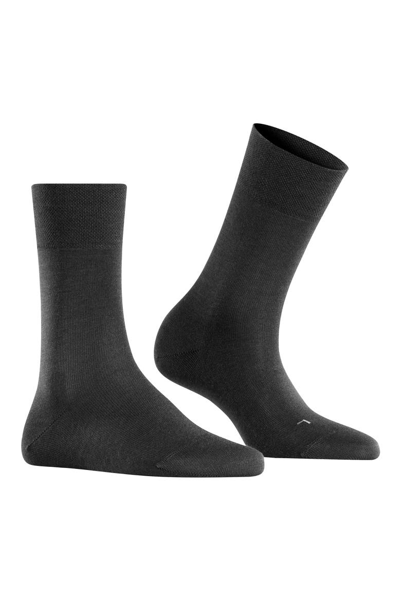 Sensitive New York Crew Socks, Main, color, BLACK