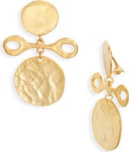 Kenneth Jay Lane Hammered Drop Earrings