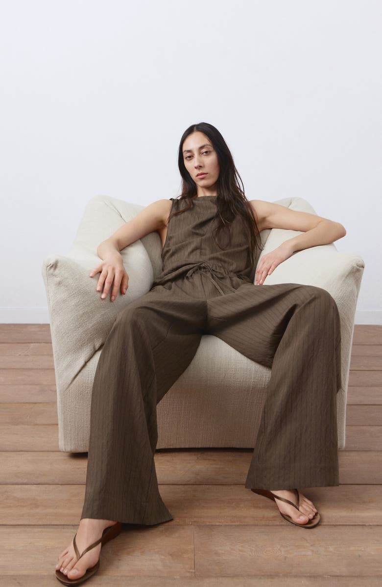 MANGO Pantalon Tatu Drawstring Pants, Alternate, color, Brown