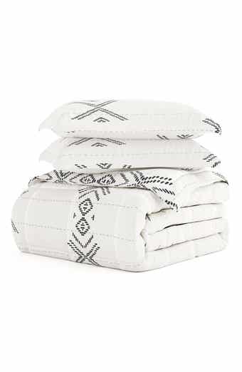 HOMESPUN Premium Down Alternative Urban Stitch Patterned Comforter Set