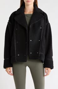 MPG Faux Shearling Biker Jacket
