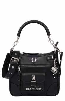 Moto Faux Leather Hobo