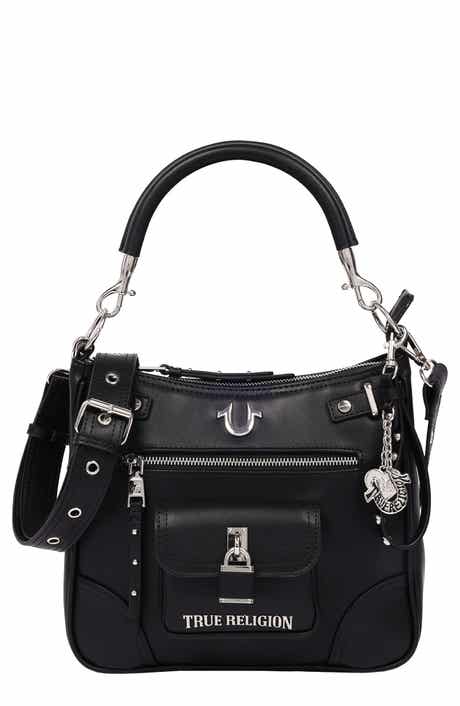 Moto Faux Leather Hobo