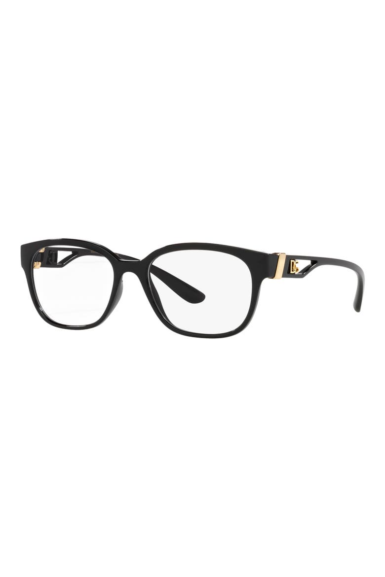 54mm Square Optical Glasses, Alternate, color, BLACK
