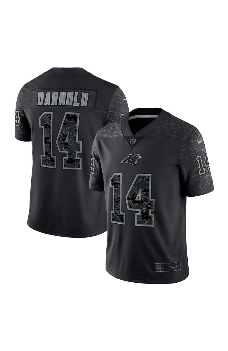 Nike Men's Nike Sam Darnold Black Carolina Panthers RFLCTV Limited Jersey, Main, color, 