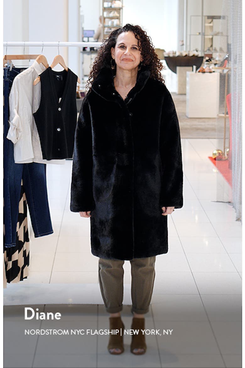 Blair Mid Length Recycled Polyester Pluche™ Faux Fur Coat video