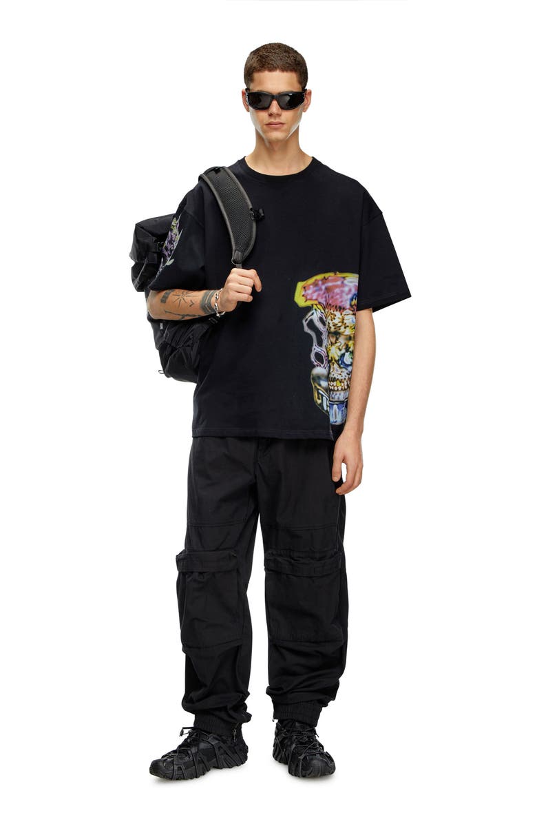 DIESEL<sup>®</sup> Beeck Organic Cotton Cargo Pants, Alternate, color, Black