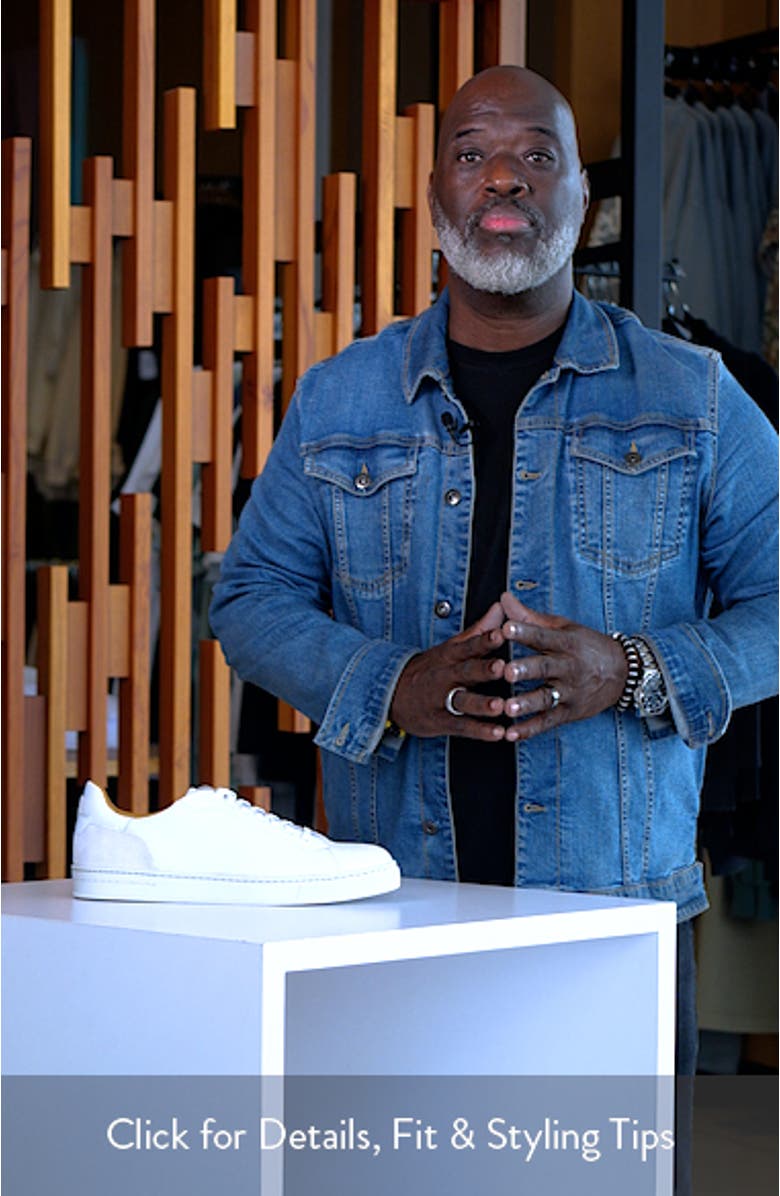 Amadeo White Low Top Sneaker, sales video thumbnail