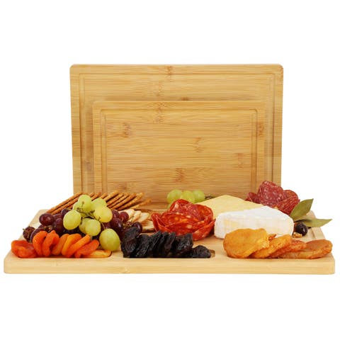 3 Piece Wood Cutting, Prep and Serving Boards