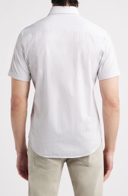 Bugatchi Miles Ooohcotton® Pinstripe Short Sleeve Button-up Shirt