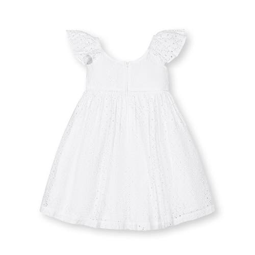 Shop Hope & Henry Girls' Organic Flutter Sleeve Eyelet Dress, Kids