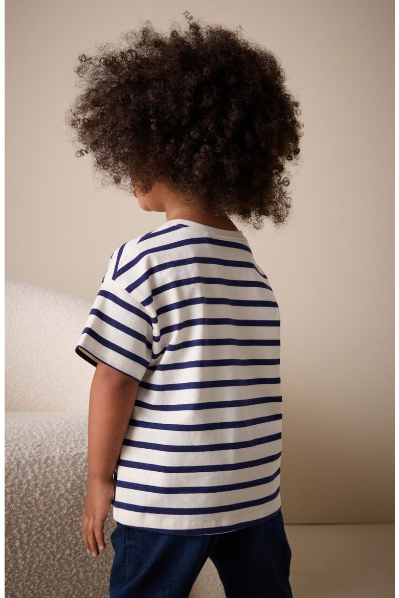 Kids' Stripe Cherry Cotton T-Shirt, Alternate, color, WHITE BLUE STRIPE