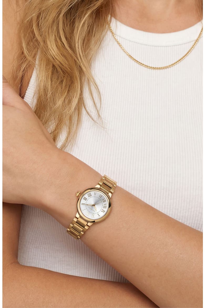 Classic Bracelet Strap Watch, 32mm, Alternate, color, GOLD/ WHITE