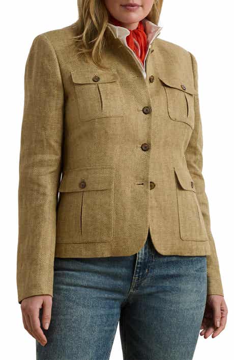 Lauren Ralph Lauren Herringbone Linen Jacket