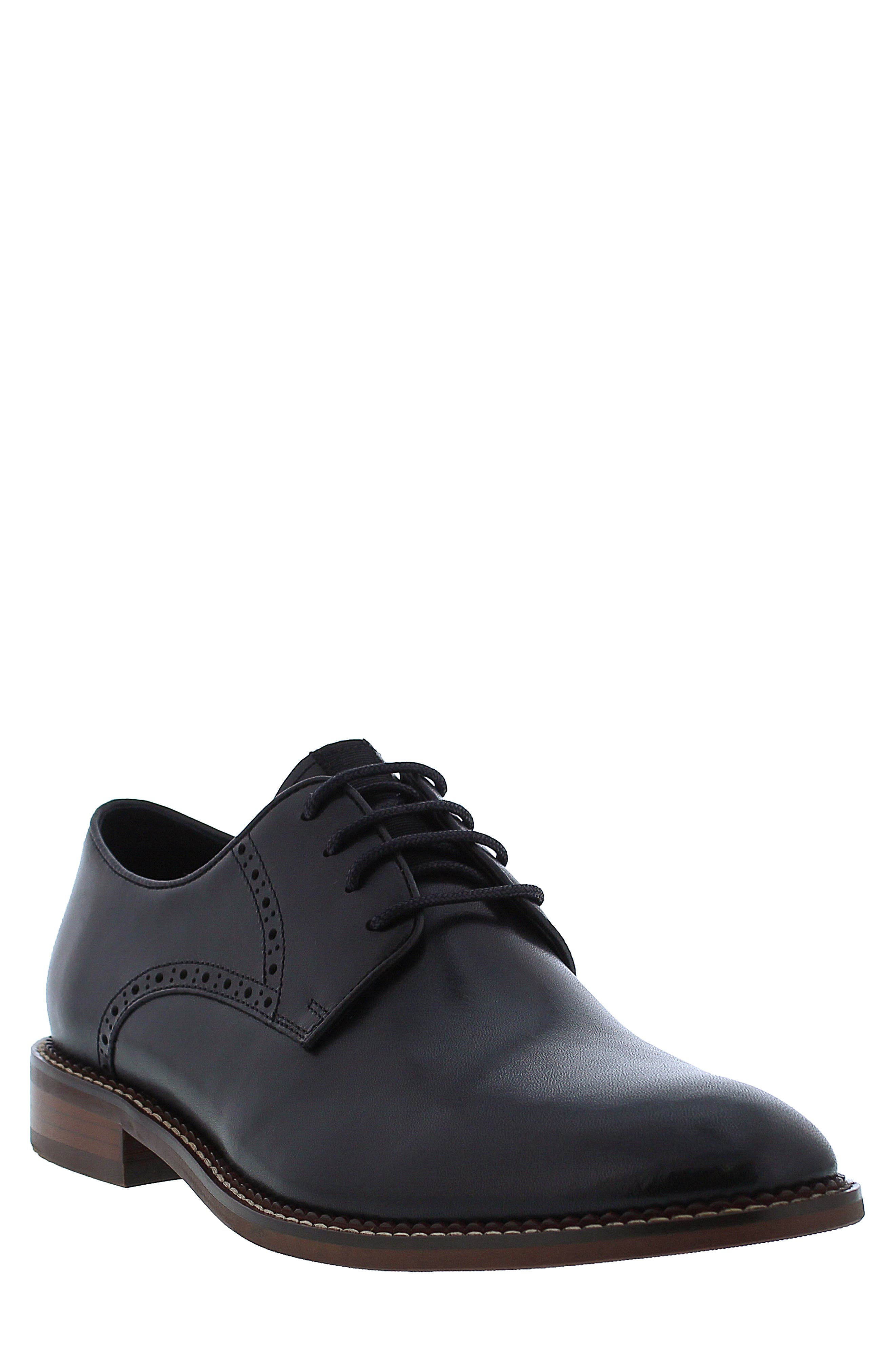 Zanzara Phillipa Plain Toe Leather Derby, Main, color, 