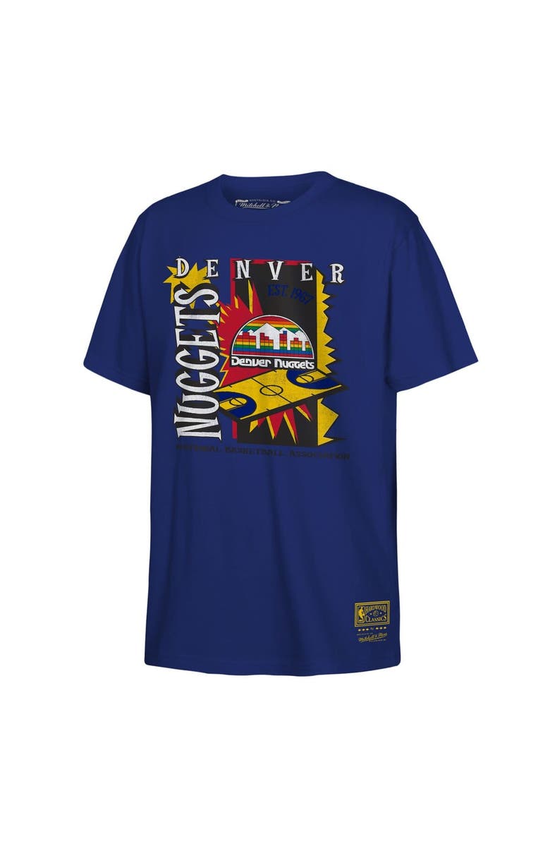 Mitchell & Ness Youth Mitchell & Ness Royal Denver Nuggets Retro '90s Poster T-Shirt, Main, color, Royal