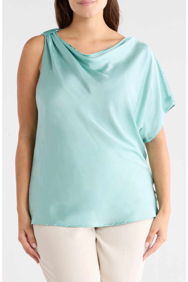 Asymmetric Satin Top, Main, color, SEAFOAM