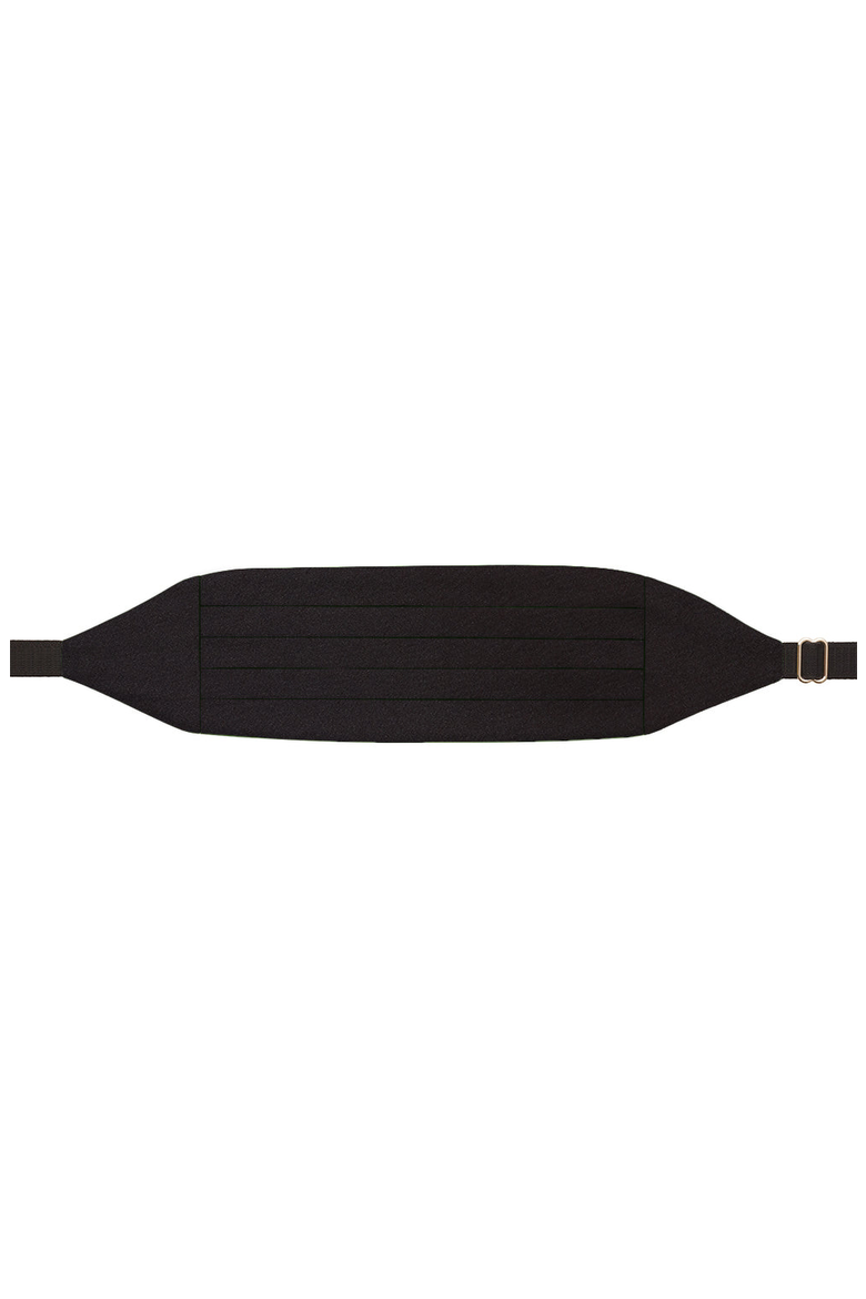Gros Grain Black Silk Woven Cummerbund, Alternate, color, 58-62 inch waist