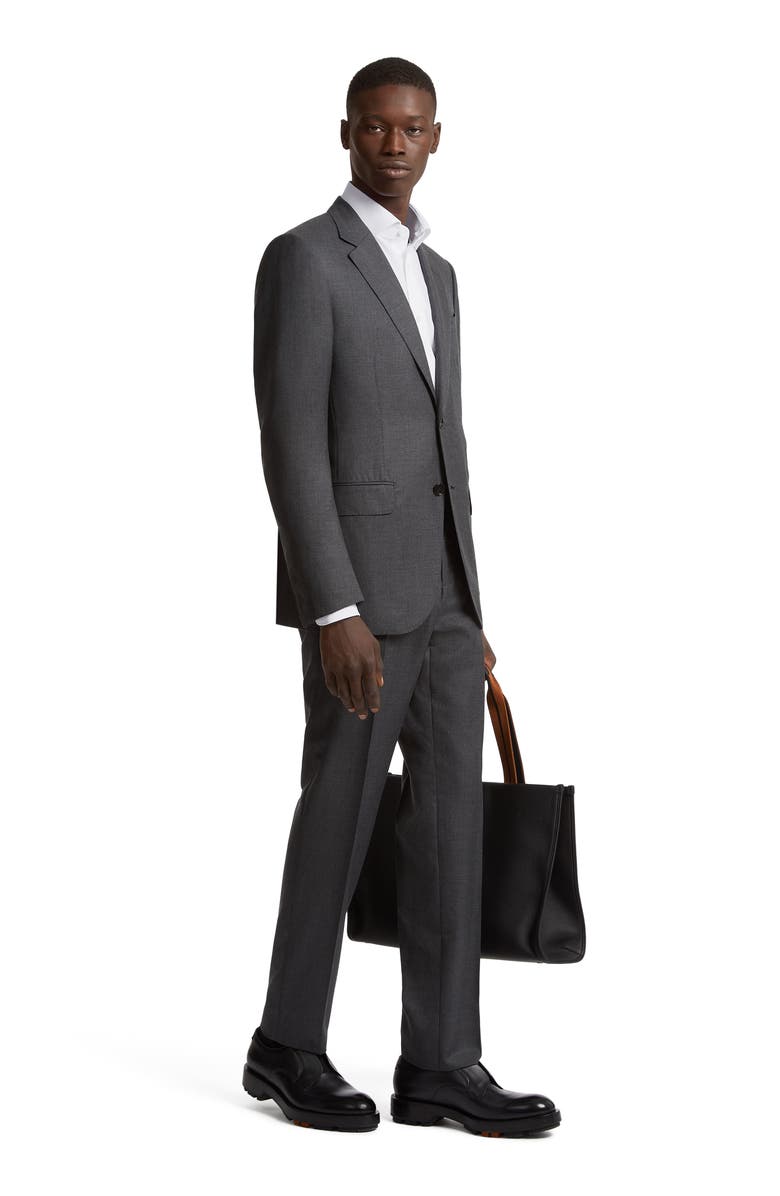 ZEGNA Centoventimila Couture Tonal Microstripe Button-Up Shirt, Alternate, color, 