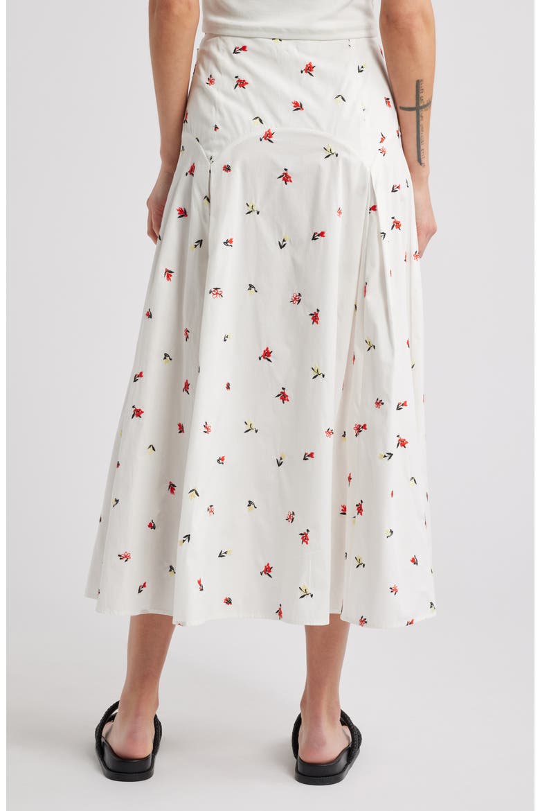 The Gael Embroidered Midi Skirt, Alternate, color, BRULE