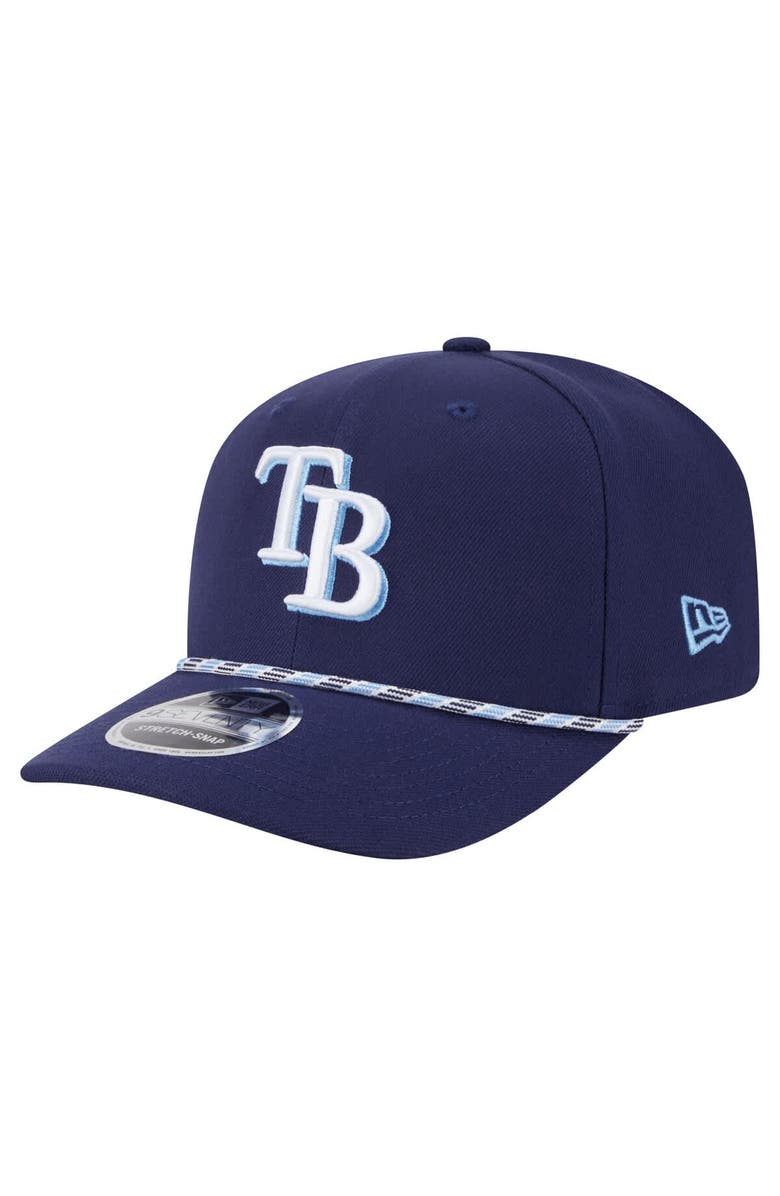 New Era Men's New Era Navy Tampa Bay Rays Multi-Rope 9SEVENTY Stretch-Snap Hat, Main, color, Navy