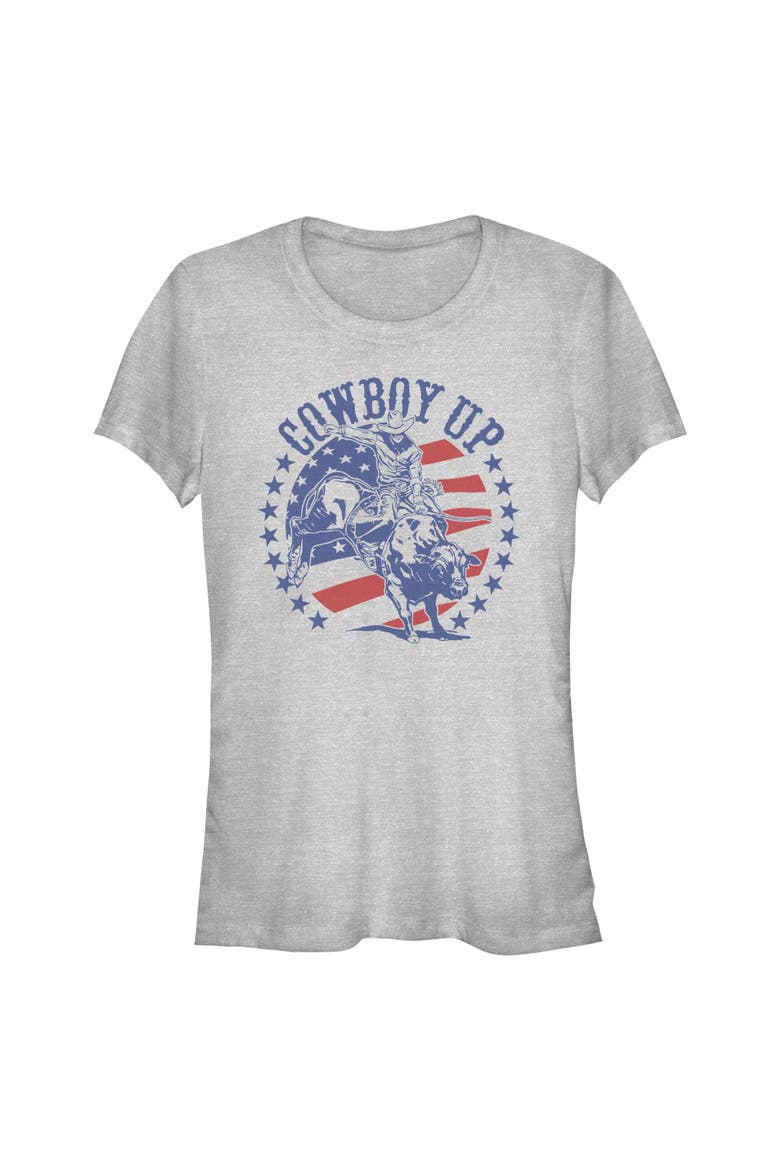 Juniors Lost Gods American Cowboy Up T Shirt, Main, color, Athletic Heather