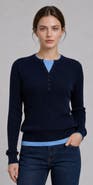 Gallery Seven Wool Blend Cable Knit Layered Look Pullover Top