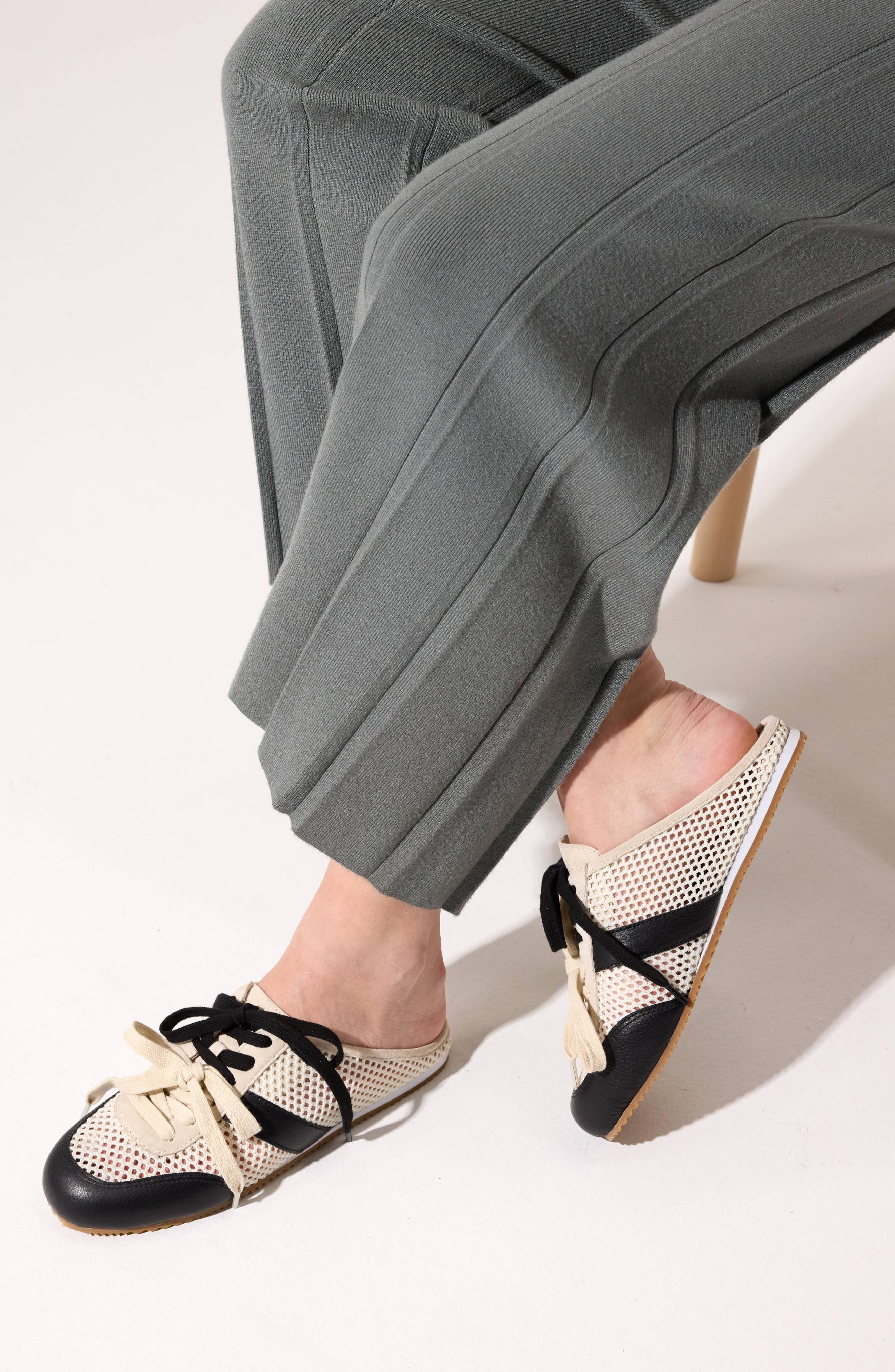 Kendi Sneaker Mule, Alternate, color, CREAM/ BLACK