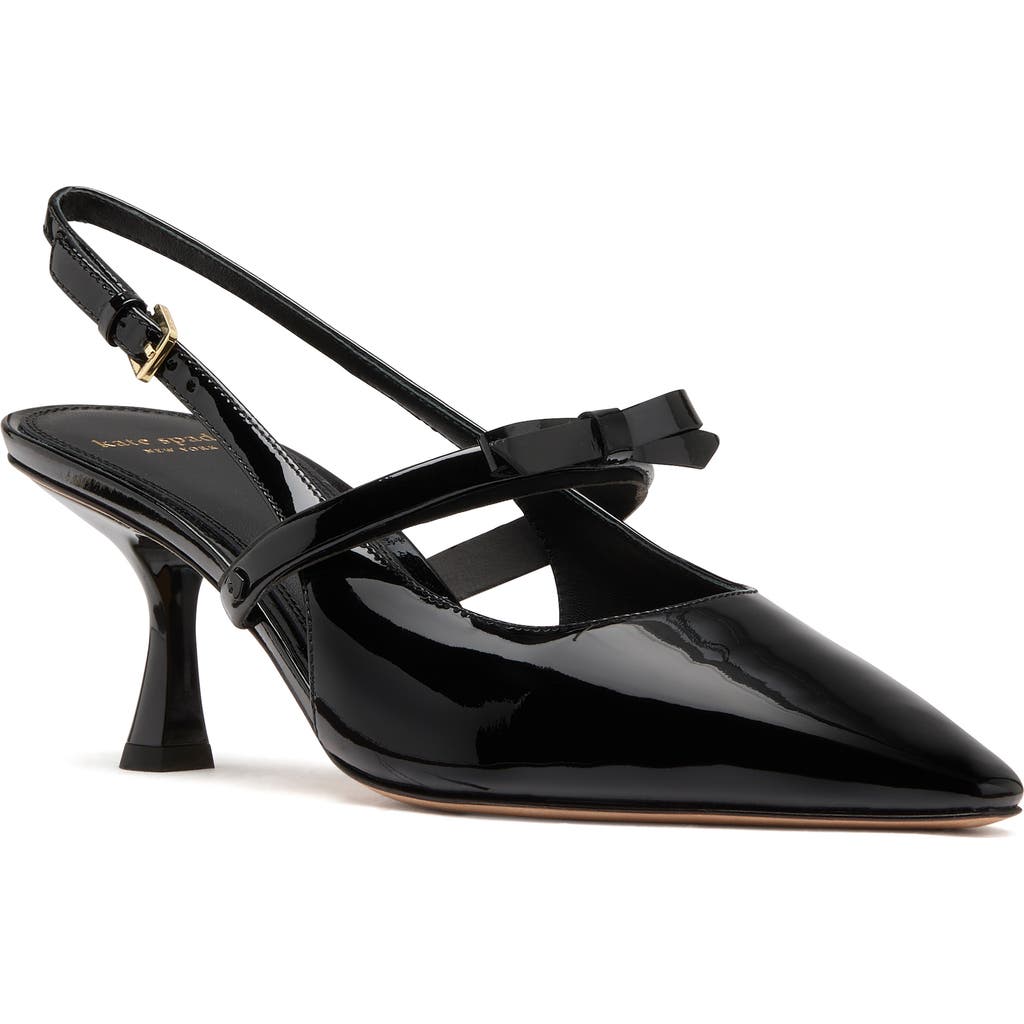Kate Spade New York Carolina Pointed Toe Slingback Mary Jane Pump In Black